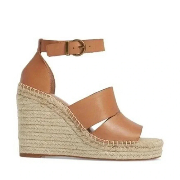 Treasure & Bond Size 11Cognac Brown Sannibel Espadrille Platform Wedges NEW! - Picture 3 of 6